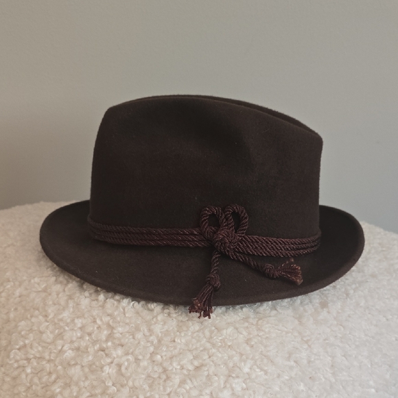 WORTH&WORTH Elegant Dark Brown Fedora Hat - Picture 1 of 7